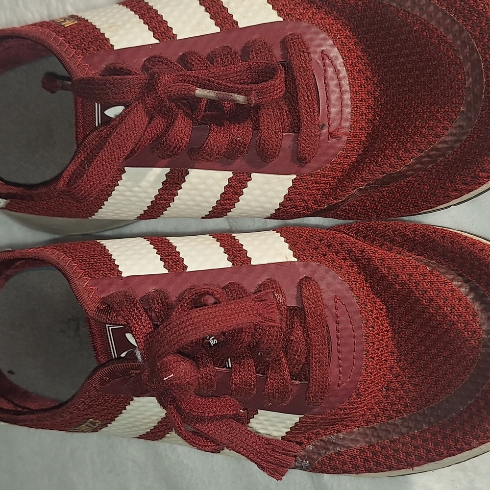 Adidas Kids Red and White Sneakers